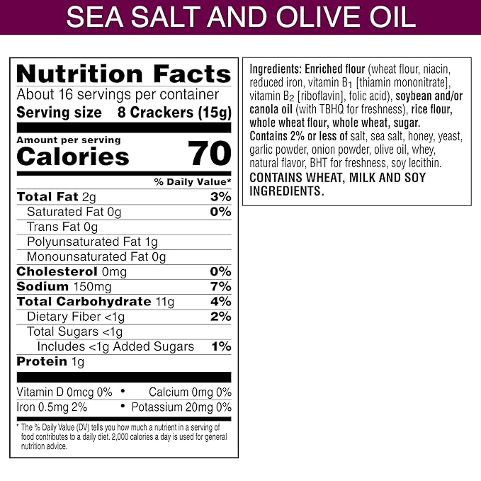 Toasteds Flatbreads Crackers, Party Snacks, Lunch Snacks, Sea Salt and Olive Oil (12 Boxes)