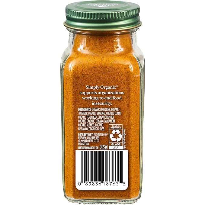 Simply Organic Certified Organic Curry Powder, 3-Ounce 3-Pack, Aromatic Blend 11 Indian Cooking