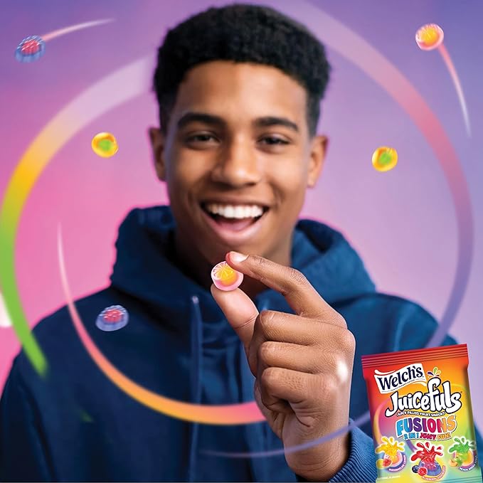 Welch's Fruit Snacks, Juicefuls Fusions, Assorted Fruit Flavor, Bulk Pack, Gluten Free, Natural