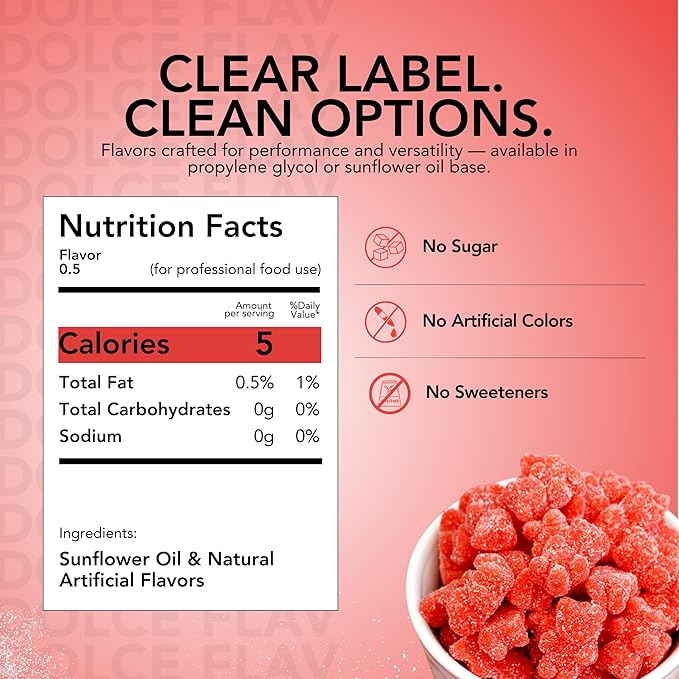 Dolce Flav Strawberry Extract ??2 Ounce Oil-Soluble Kosher, Sugar-Free, Concentrated Berry Flavor