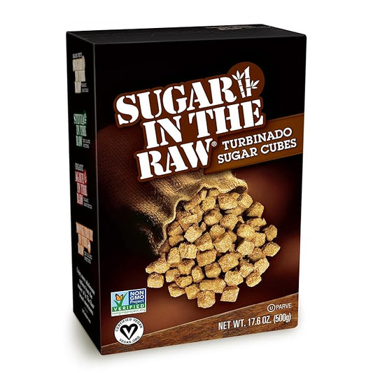 Sugar In The Raw Turbinado Cane Sugar Cubes, 17.6 oz. Box, Pure, All-Natural Turbinado Sugar