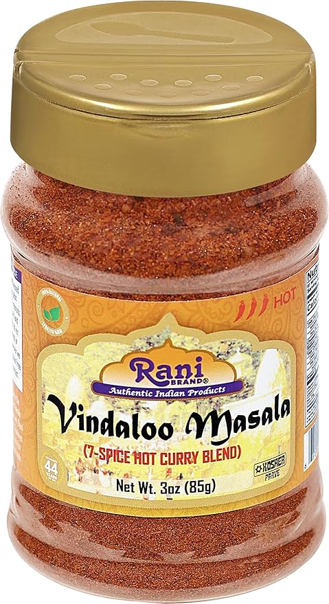 Rani Vindaloo Curry Masala Indian Spice Blend 3oz (85g) PET Jar ~ All Natural | Salt Free | Vegan |