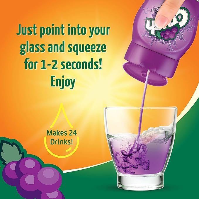 Crush, Grape, Liquid Water Enhancer - New, Better Taste! (4 Bottles, Makes 96 Flavored Water