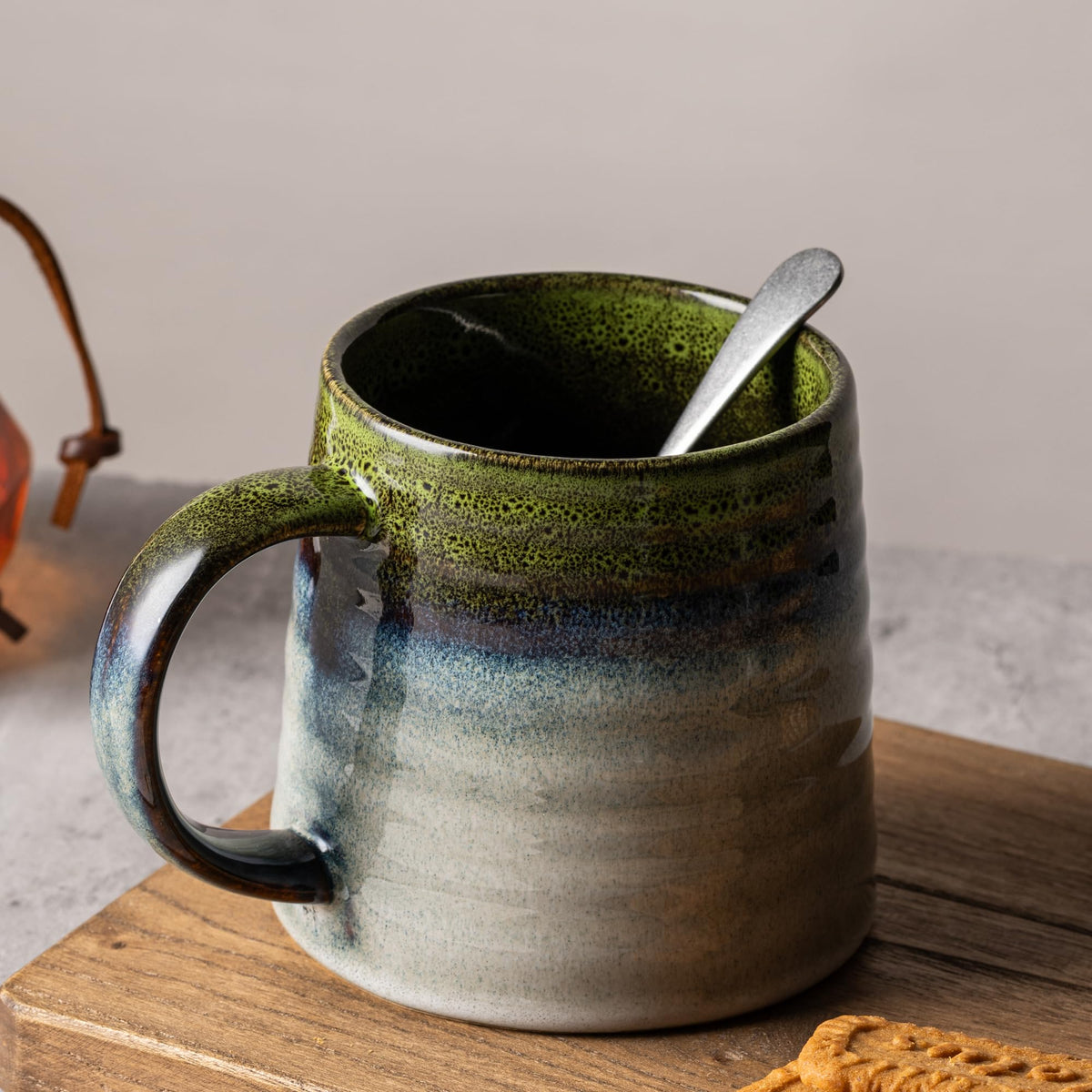 TaoTaojarvie 15.5oz Large Heavyweight Ceramic Mug, Reactive (Light Green)