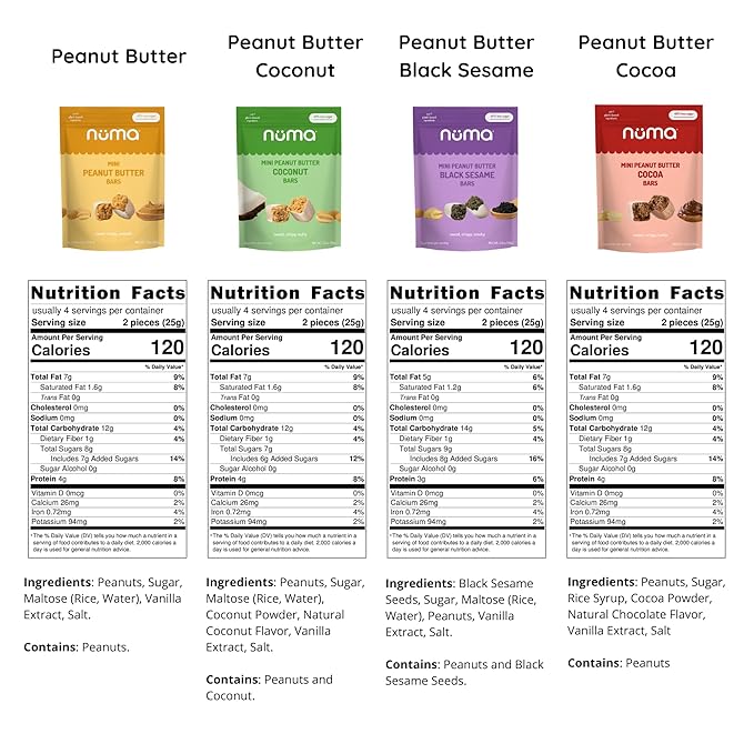 Mini Peanut Butter Bars Variety Pack – Vegan, High Protein, Low Sugar, Low Calorie, All Natural