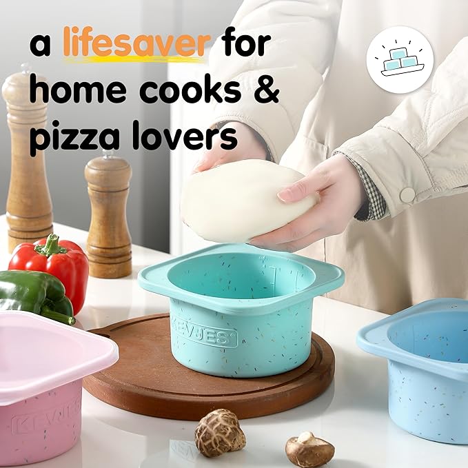 1000ml PLUS Pizza Sourdough Proofing Containers with Air-tight Lids for DIY family Artisan