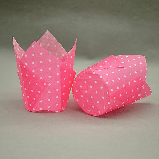 Large Muffin Greaseproof paper Baking cupcake cups, 2-1/4" x 4" Blue,Yellow,Pink,Purple printed