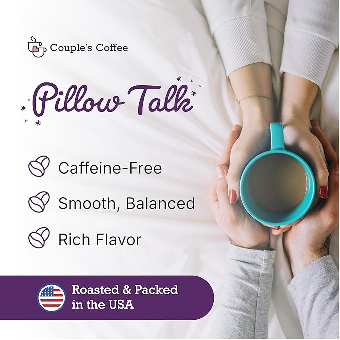 Couple?™s Coffee Ground Coffee | Gives Back to Military Families | Pillow Talk | Medium Roast Decaf
