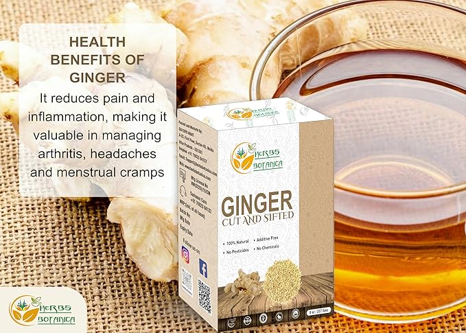 Herbs Botanica Dried Ginger Root Cut And Sifted for Teas, Tinctures and Infused oils. | Flavour