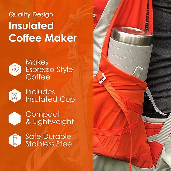 nCamp - Café, Portable Coffee Maker, Portable Espresso Machine, Compact Camping Coffee Maker