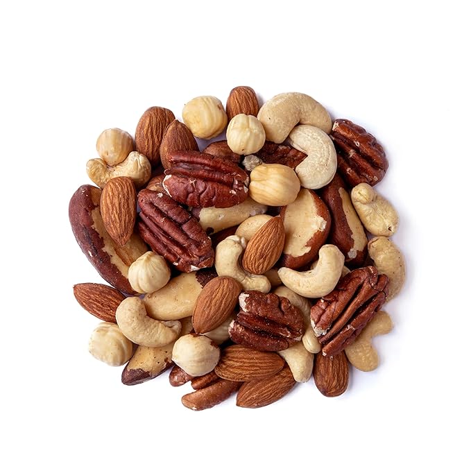 Food to Live Organic Deluxe Unsalted Nuts Mix, 8 Ounces - A Blend of Dry Roasted Organic Raw