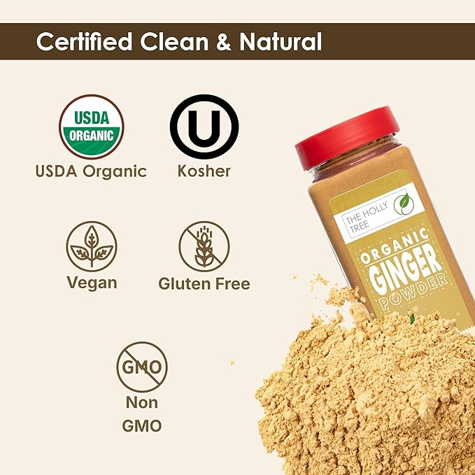 Organic Ginger Powder 12.70 oz – Ground Ginger Powder Organic for Cooking, Baking & Tea – Kosher