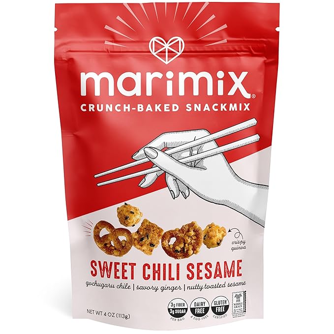 Marimix Snack Mix | Sweet Chili Sesame | Crunch Baked Sweet & Salty Savory Plant Based Naturally