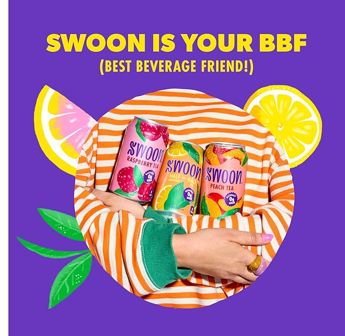 Swoon Iced Tea Variety Pack - Low Carb, Paleo-Friendly, Gluten-Free Keto Drink - Half + Half