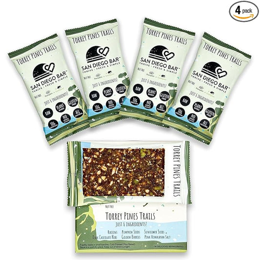 San Diego Bar-Torrey Pines Trails | Pumpkin + Sun Flower | RAW & Vegan Protein Bars | Sugar &
