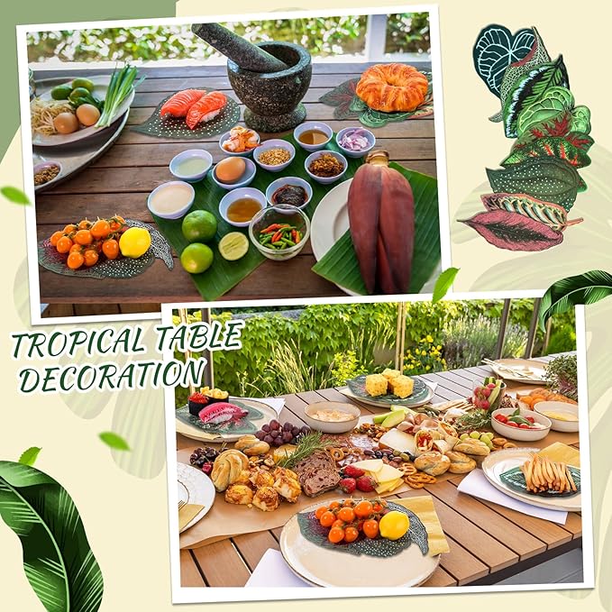 180 Pcs Parchment Paper Leaves, 8.66 in Charcuterie Board Tropical Parchment Paper Leaves Cheese