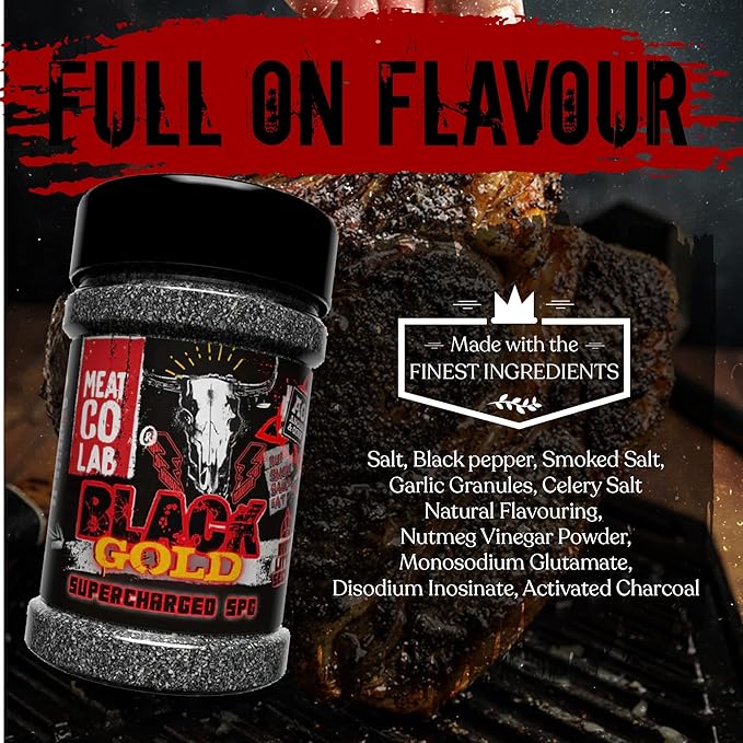 Angus & Oink | Black Gold Supercharged SPG BBQ Rub | Insane Beef Flavour & Umami Boost |