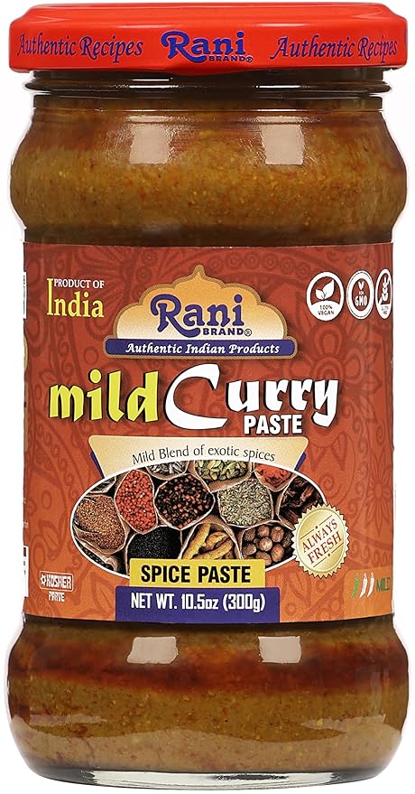 Rani Curry Paste MILD (Spice Paste) 10.5oz (300g) Glass Jar ~ No Colors | All Natural | NON-GMO |