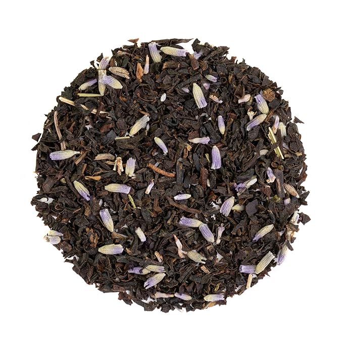 Heavenly Tea Leaves Organic Black Lavender, Loose Leaf Black Tea, 4 oz. (Approx. 50 Cups of Tea)