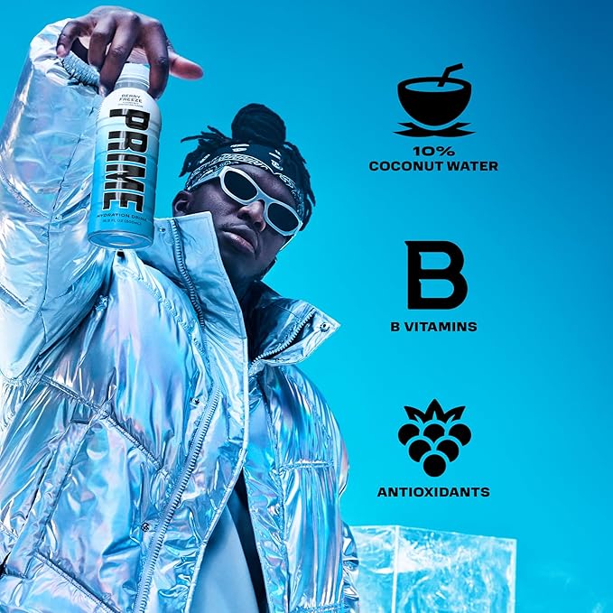 PRIME Hydration BERRY FREEZE, Sports Drinks, Electrolyte Enhanced for Ultimate Hydration, 250mg