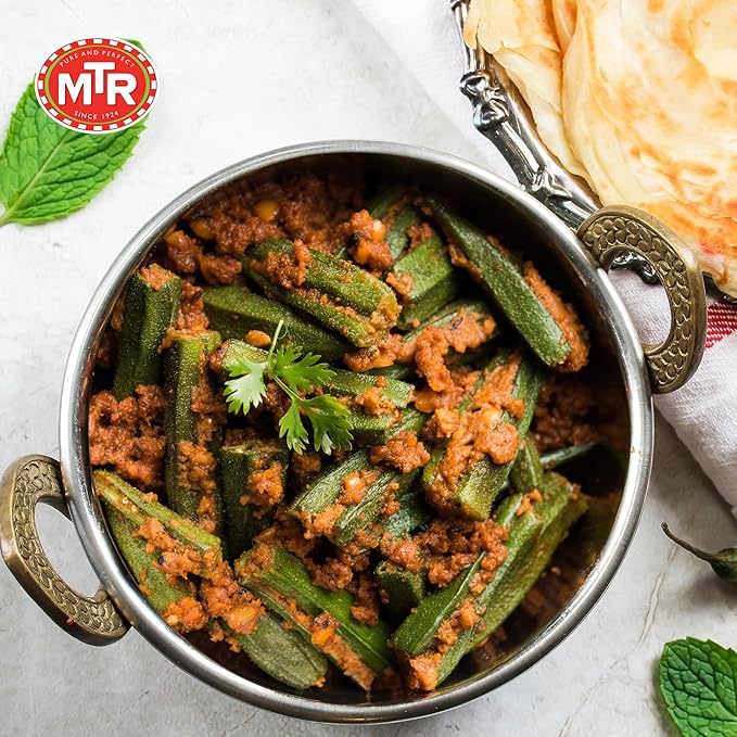 MTR - Bhindi Masala - Fried Okra in Spiced Gravy - Authentic Indian Ready To Eat Meal