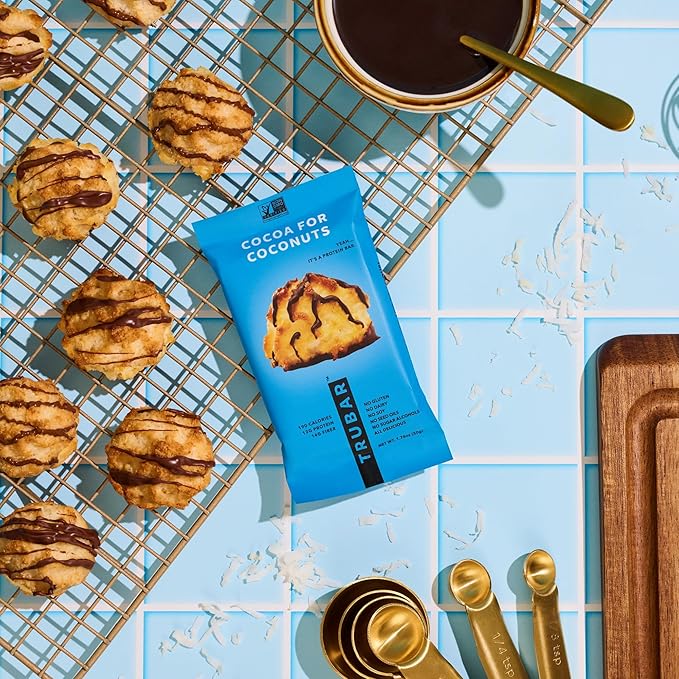 TRUBAR Vegan Protein Bar, Cocoa For Coconuts, Gluten Free, Plant Based Protein, Dairy Free, Non