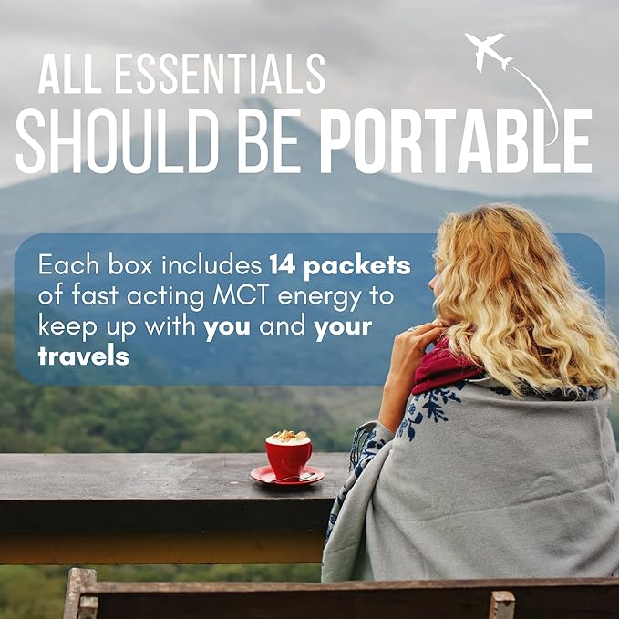 BUBS Naturals Halo MCT Oil Powder, 10g Travel Packets Functional Keto Coffee Creamer with MCT Oil &
