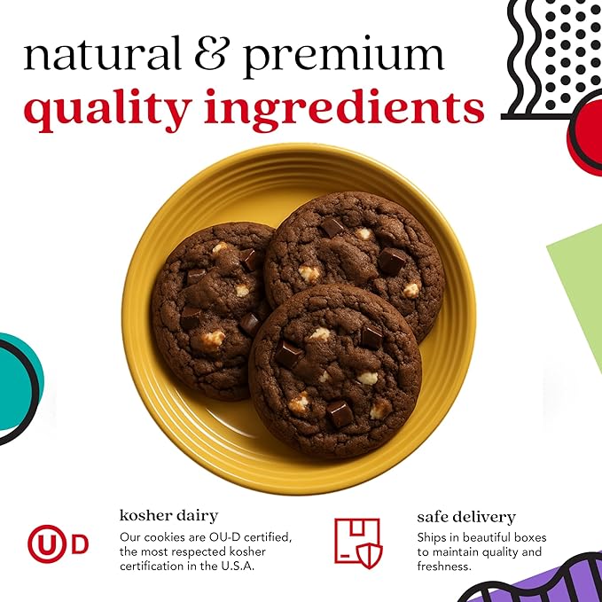 David's Cookies Fresh Baked Decadent Jumbo Smores Cookies Gift Basket Tin - Flavorful Gourmet
