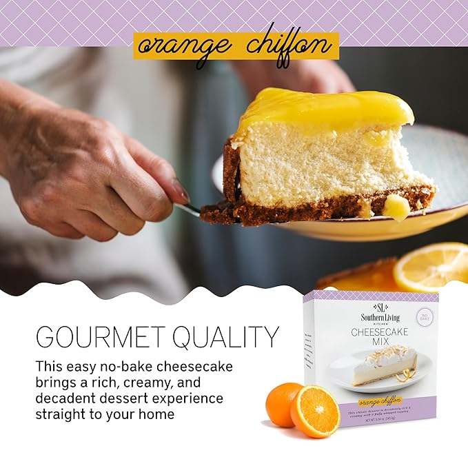 Gourmet Cheesecake Mix, No Bake Cheesecake Cake Mix, Orange Chiffon Cheesecake by Southern Living