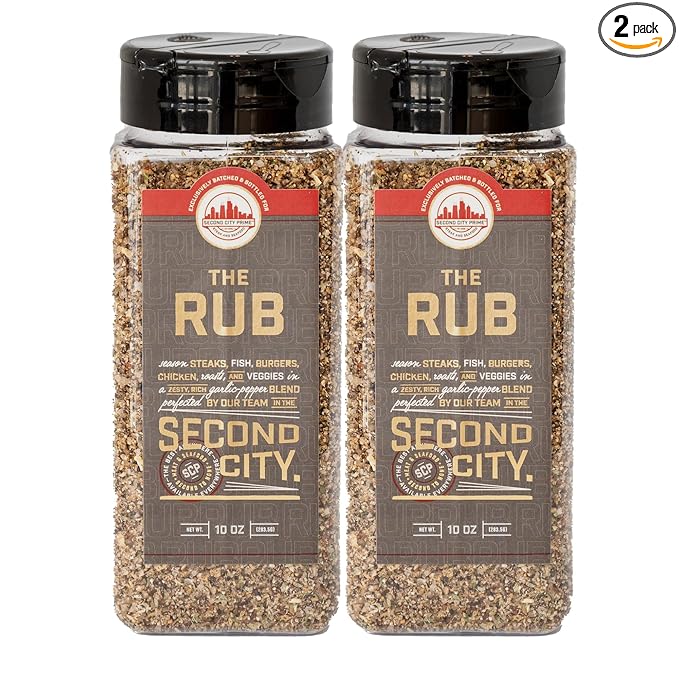 The Rub Seasoning for Steaks, Burgers, Fish, Chicken, and Veggies 10oz 2-pack, A Seasoning Blend of