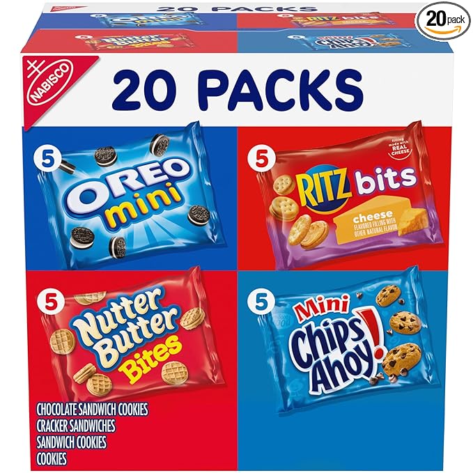 Nabisco Classic Mix Variety Pack, OREO Mini, CHIPS AHOY! Mini, Nutter Butter Bites, RITZ Bits