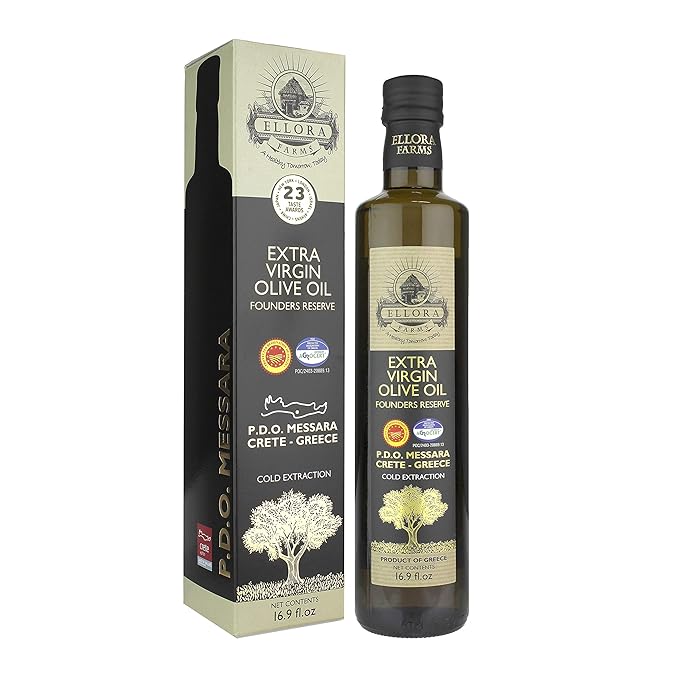 Ellora Farms, Greek Extra Virgin Olive Oil, Single Estate PDO Messara, Greece, Non GMO