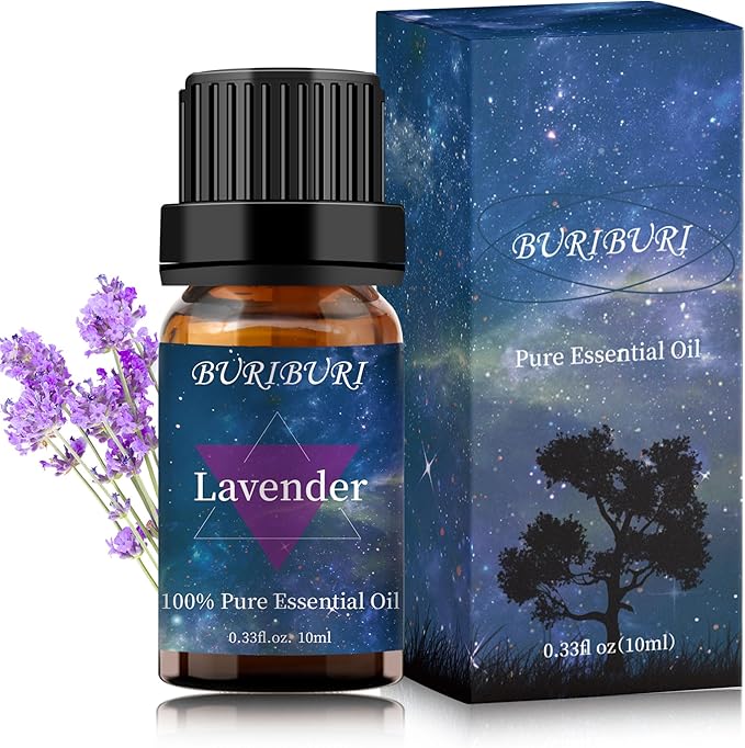 BURIBURI Lavender Essential Oil for Diffuser, Skin, Soap & Candle Making, 100% Pure Undiluted