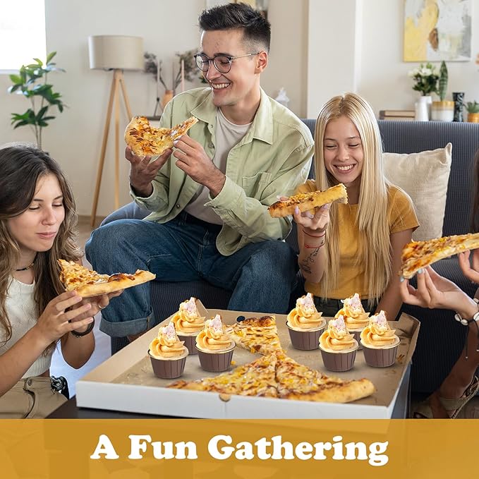 300 Pack Brown Gold Cupcake Cups Bulk Disposable Foil Muffin Liners 3.5 oz Wrappers for Baking