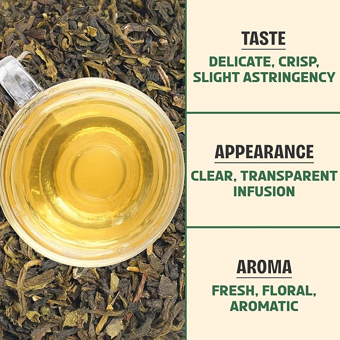 BREWIX, Green Tea Loose Leaf (50+ Cups, 3.53oz/100g) Gluten Free I High Elevation Grown Green Tea