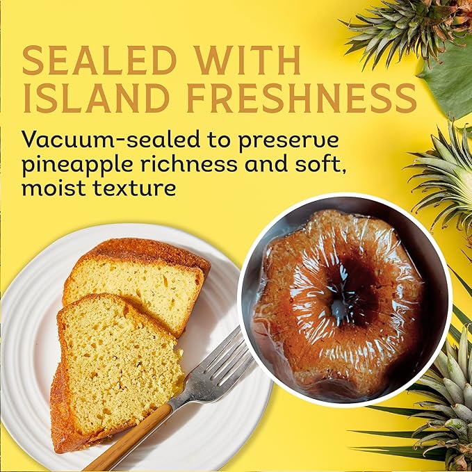 TORTUGA Caribbean Pineapple Rum Cake - 16 oz Caribbean Pineapple Rum Cakes - The Perfect Premium