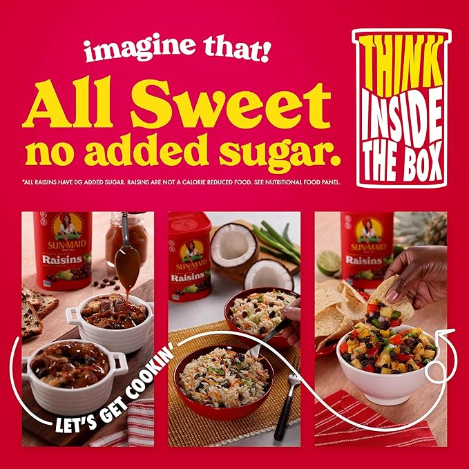 Sun-Maid California Sun-Dried Raisins - (12 Pack) 12 oz Sharing-Size Box - Dried Fruit Snack for