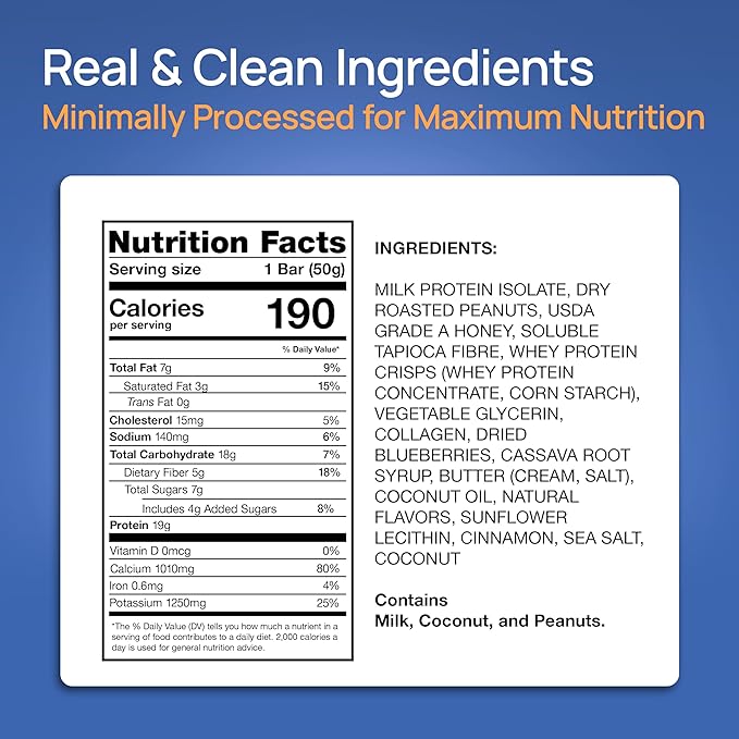 ProGo Protein Bars, Low Sugar, High Protein Snacks (19g) - 95% Pure Isolate for Faster Muscle