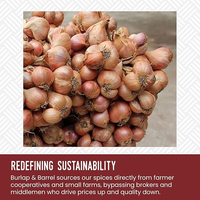Burlap & Barrel Purple Shallot Powder – Air-Dried with Umami and Sweet Allium Flavor – Vietnamese