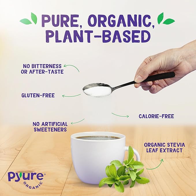 Pyure Organic Stevia Blend | Granulated Sugar Substitute with Zero Calories & Carbs | Keto