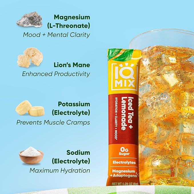 IQMIX Hydration Electrolyte Powder ??4-in-1 Formula for Hydration, Mental Clarity, Mood and