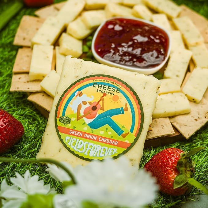 Cheese Bros Family Fest Gift Box with 8 Inch Cutting Board | Fresh from Wisconsin | Includes Baked