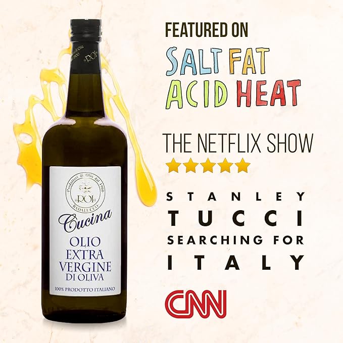 Roi Extra Virgin Olive Oil from Italy - Cucina Ligurian Olive Oil from Italy, First Cold Pressed