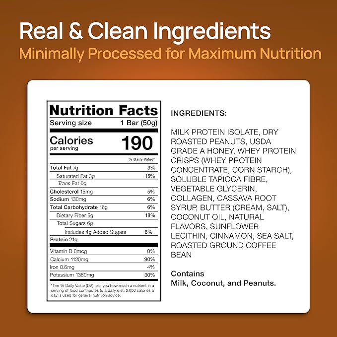 ProGo Protein Bars, Low Sugar, High Protein Snacks (21g) - 95% Pure Isolate for Faster Muscle