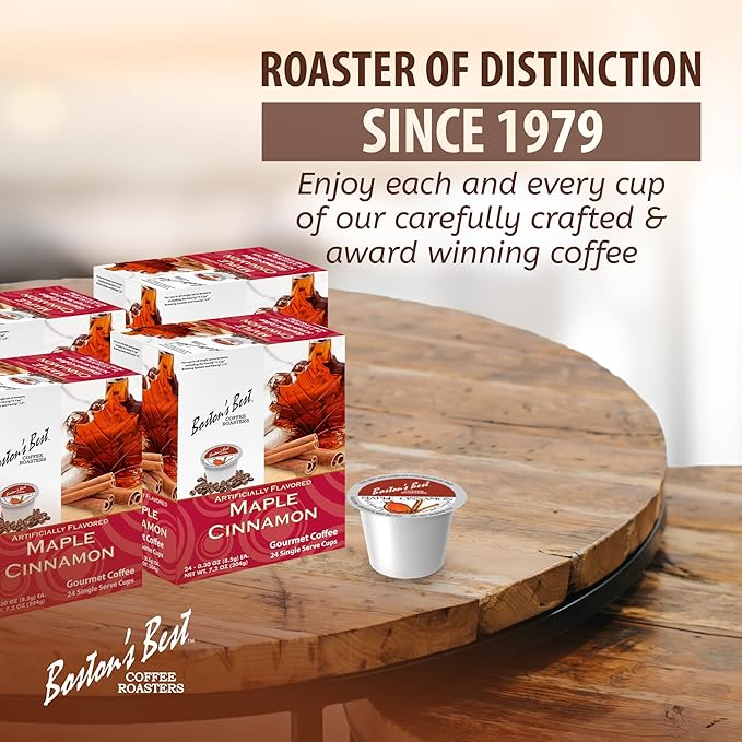 Boston’s Best - Maple Cinnamon Flavored Delicious Gourmet Coffee Compatible with Keurig Coffee