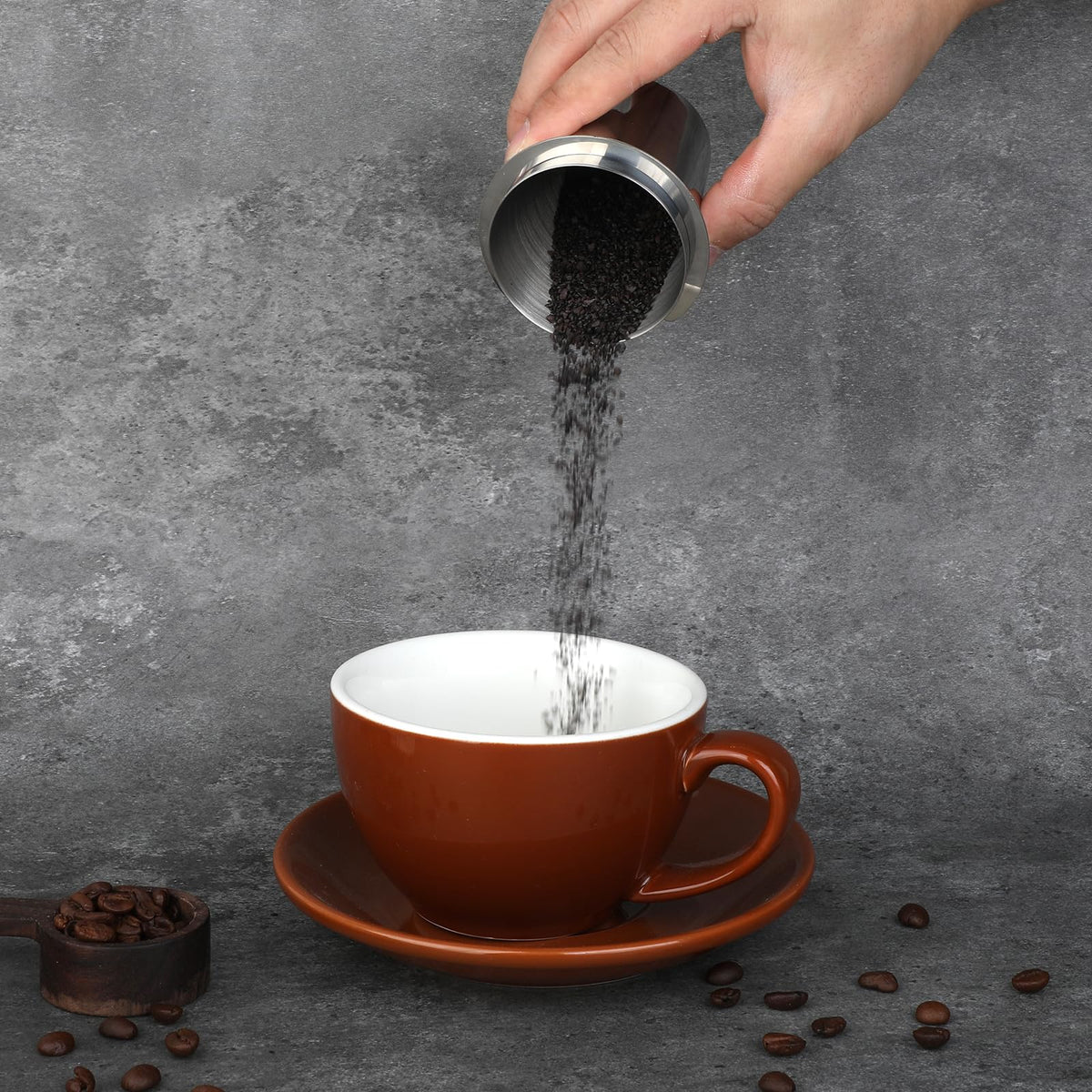 Coffee Dosing Cup 58mm, Stainless Steel Dosing Cup Compatible with All 58mm Portafilter, Coffee
