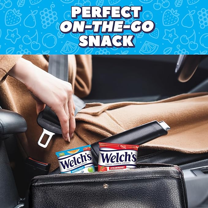 Welch's Fruit Snacks, Mixed Fruit & Strawberry Snack Box, Gluten Free, 0.8oz Snack Packs (Pack of