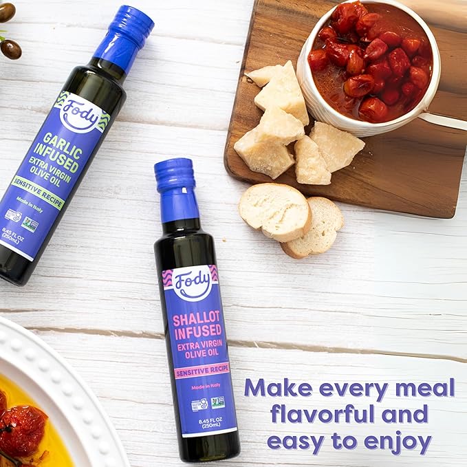 Fody Foods Garlic & Shallot Infused Extra Virgin Olive Oil, 8.45 Oz (Pack of 2), Low FODMAP