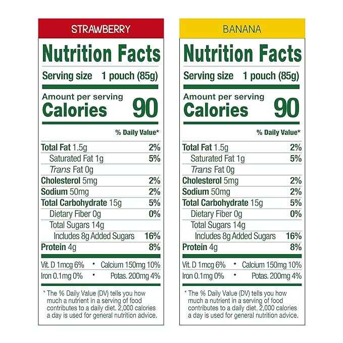 GoGo squeeZ yogurtZ Variety Pack, Strawberry & Banana, 3 oz (Pack of 20), Kids Snacks Made from
