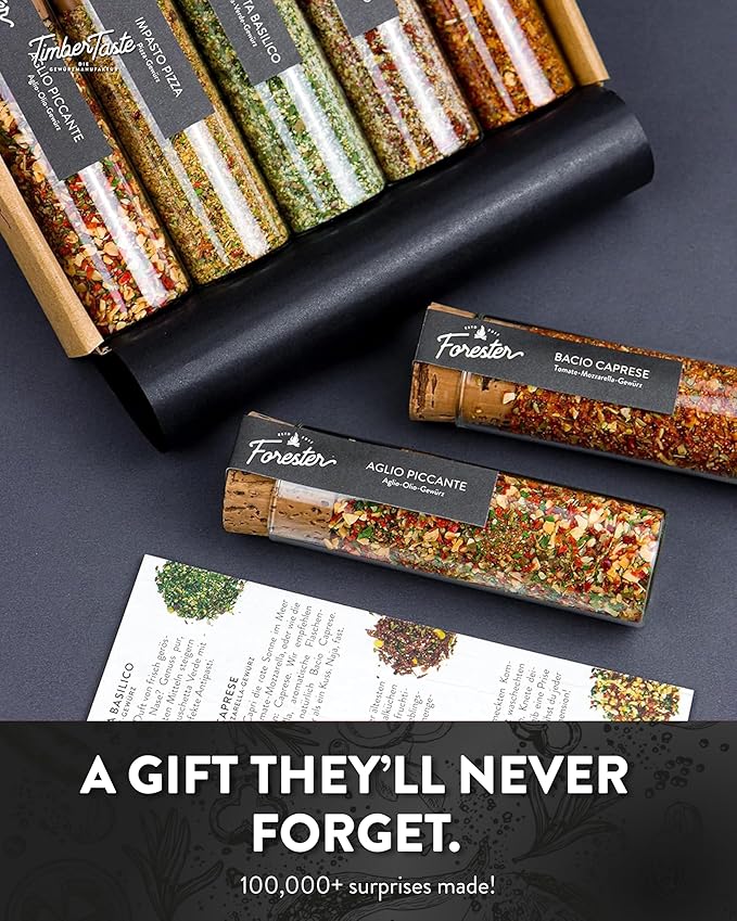 TIMBER TASTE® Italian Spice Gift Set - Gourmet Flavors of Italy - Italian Spices & Seasonings Set
